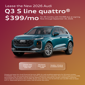 Lease the New 2026 Audi Q3 S line quattro® $399/mo